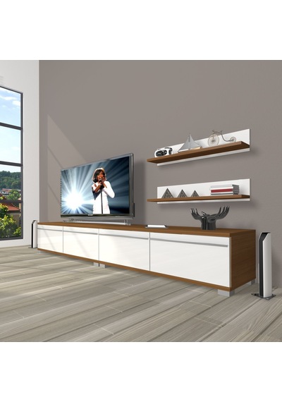 Decoraktiv Eko 220t Mdf Tv Ünitesi Tv Sehpası Ceviz - Beyaz