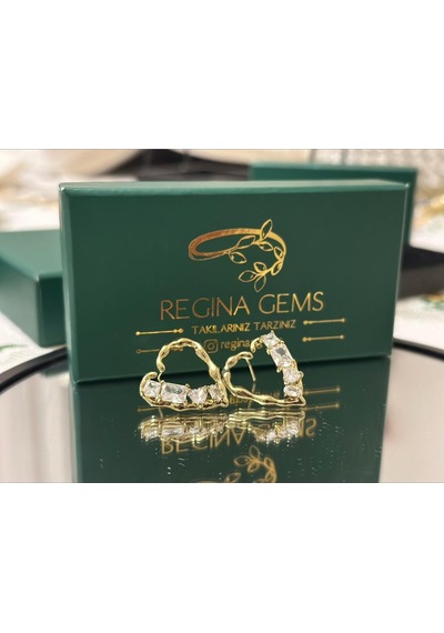 Golden Cascade Crystal Hoop Küpe Altın