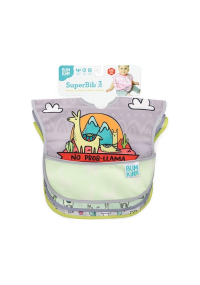 Bumkins Superbib Önlük 3'Lü Paket - Lama Pack Çok Renkli