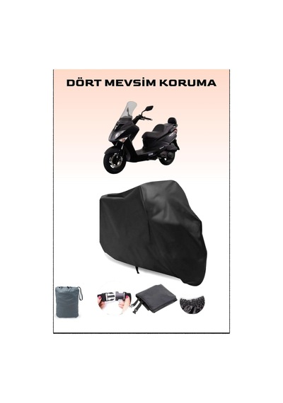 Siyah Sym Joyride Evo 200i Uyumlu Motorsiklet Branda, Motor Örtüsü