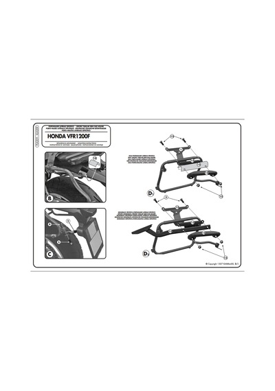 Kappa Klx209 Honda Vfr 1200 F 10-15 Yan Canta Tasıyıcı Renkli