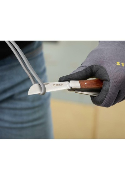 Stanley Stht0-62687 Çift Kamp Bıçaklı Elektrikçi Kamp Bıçağı Gri - Gümüş