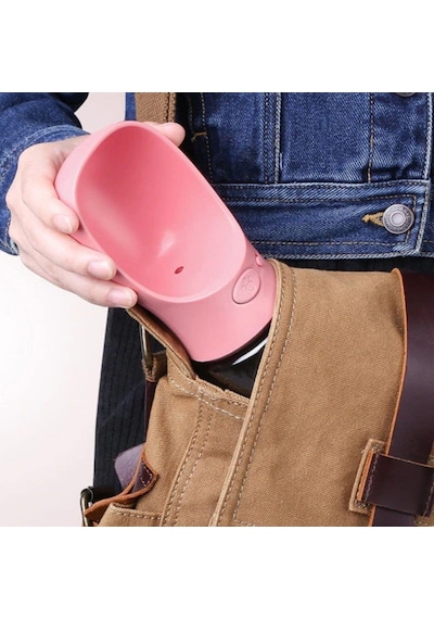 Evcil Hayvanlar İçin 350 Ml Taşınabilir Su Seyahat Suluğu Oval Uç Ergonomik Tasarım, Tek Tuş Su Kontrolü, Su Sızdırmaz Kilit Sistemi, Köpek Ve Kedi İçin Pratik Kullanım