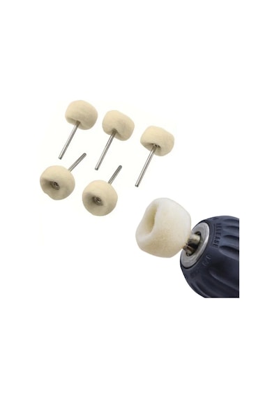 6210x5 5'li Paket Pimli Parlatma Temizleme Kaşmir Yün Polisaj Keçe 25 Mm