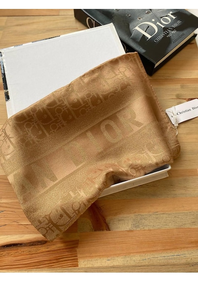 Miorel Scarfs Cd Desen Kaşmir İpek Şal Scarfs Cashmere Shawl Hijab Yeni Sezon Gold
