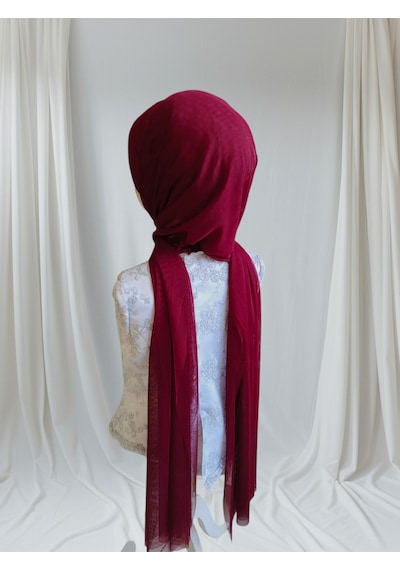 Tunahazırturban Bordo Sevda Şal Model Hazır Duvak Hazır Şal Hazır Türban Bordo