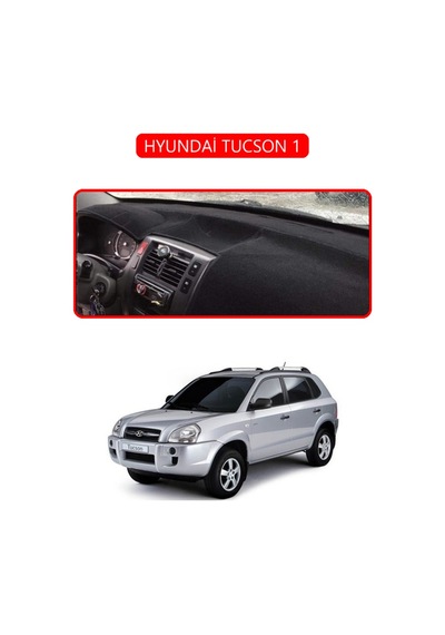 Hyundai Tucson 1torpido Koruma Halısı Kırmızı Kenar