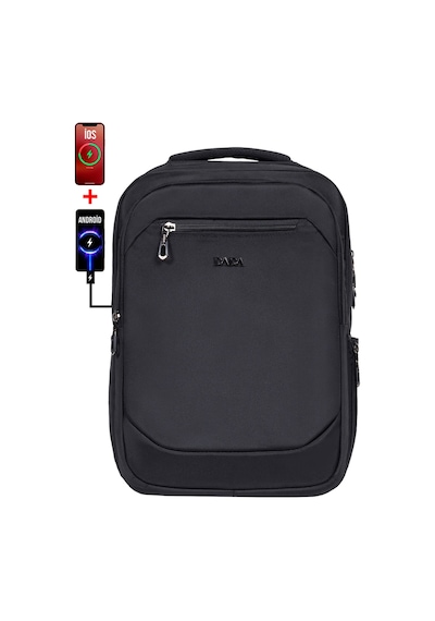 Dada 11 Siyah Erkek Sırt Çantası Okul Ve Günlük Kullanım 13,3-14 İnç Usb Type-c Aparat Ortopedik Siyah