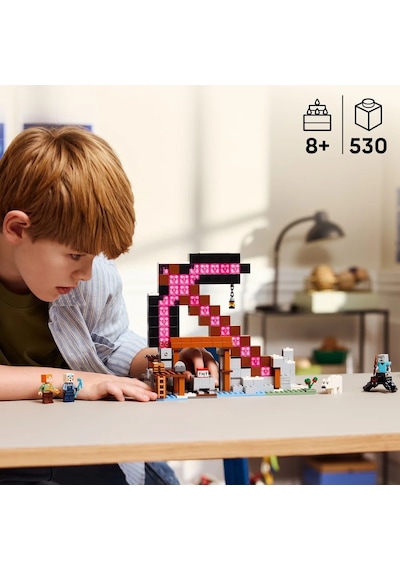 LEGO® Minecraft® Kazma Madeni 21277 - 8 Yaş ve Üzeri Çocuklar için Video Oyunu Temalı, Dekoratif Yaratıcı Oyuncak Yapım Seti (530 Parça)