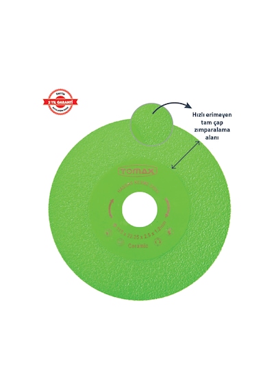 Tomax Hassas Kesim Ve Zımparalama Diski 115x1,2 Mm Yeşil