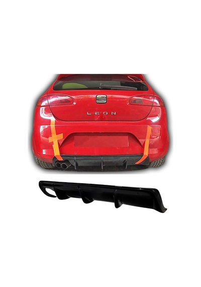 Seat Leon Mk2 Difüzör Difizör Plastik Parlak Siyah 2006 2007 2008 2009 Arka-bodykit-ek-karlık
