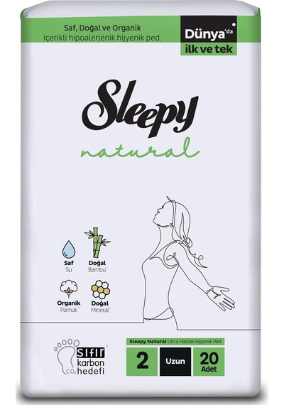 Sleepy Natural Hijyenik Ped Uzun 20'li + Günlük Ped Uzun 32'li