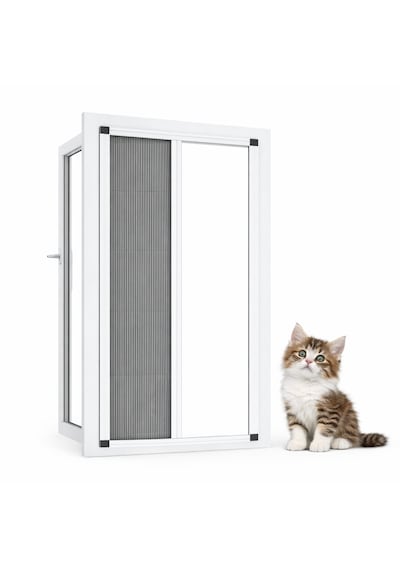 Akordiyon Pencere Kedi Sinekliği En:0-70 Cm Xboy:0-140 Cm Demir, Ahşap,pimapen,alüminyum Uyumlu Çok Renkli