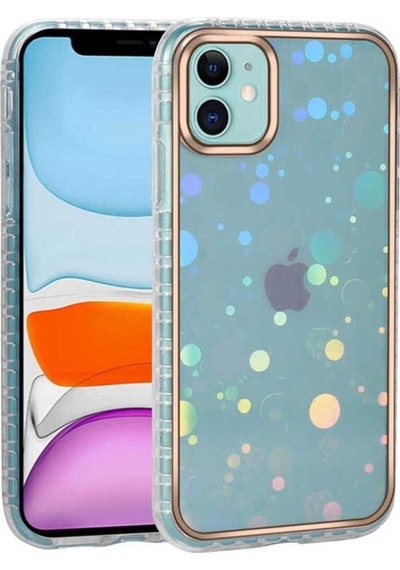 Apple Uyumlu iPhone 11 Kılıf Desenli Parlayan Transparan Zore Avva Kapak NO2