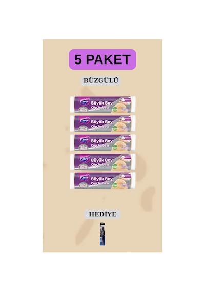 Büzgülü Çöp Torbası Büyük 65x80 Prx034