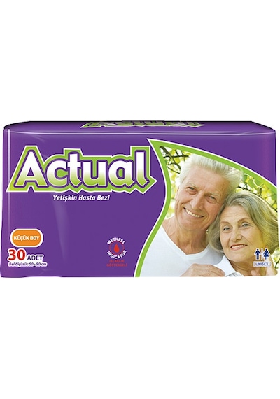 Actual Yetişkin Hasta Bezi Küçük Boy S 30'Lu