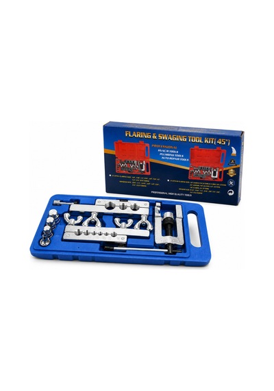 45 Flaring & Swaging Tool Kit Profesyonel Boru Genişletme Ve Havşa Açma Seti Gri