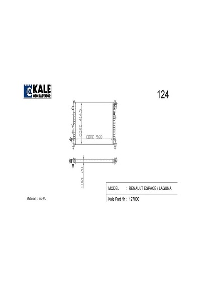 Kale 0529292al Motor Radyatoru