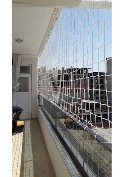 Balkon Koruma Filesi 6 Mm Ip Kalınlığı ,10 Cm E 10 Cm Göz Aralığı