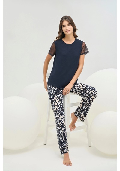 Sevim 16713 Kadın Pijama Takım Lacivert