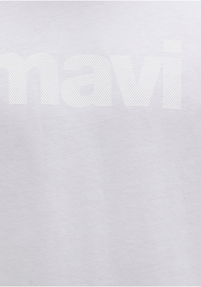 Mavi - Mavi Logo Baskılı Beyaz Tişört 0611807-620 Beyaz