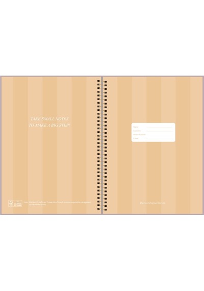 Puantiyeli Defter Çizgili Lila 17x24 Cm
