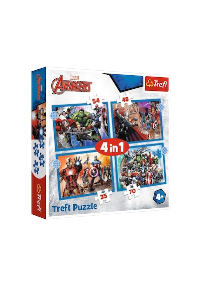 Puzzles - "4'ü 1 Arada" - Cesur Yenilmezler/disney Marvel Yenilmezler Standart