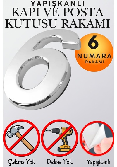 Krom Yapışkanlı Kapı Numarası 6 5 Cm / 50 Mm Küçük Boy Rakam Sayı - Daire, Posta Kutusu, Otel Oda No, Asansör, Kat Planı, Araç Model Ve Apartman İçi Dekoru İçin Kendinden Yapışkanlı Krom Numaratör 6 6 Krom Yapışkanlı Kapı Numarası 6 5 Cm / 50 Mm Küçük Boy Rakam Sayı - Daire, Posta Kutusu, Otel Oda No, Asansör, Kat Planı, Araç Model Ve Apartman İçi Dekoru İçin Kendinden Yapışkanlı Krom Numaratör 6 6