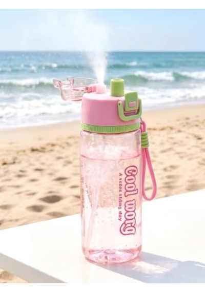 Cool Word 750 Ml Spreyli Su Matarası - Pratik Doğrudan İçimli, Püskürtmeli Sızdırmaz Sporcu Ve Okul Suluğu 0