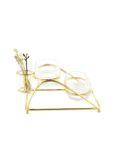 Mikasa Moor Gold 2 Katlı Metal Cam Servis 27x20x14cm P350.824183 Gold