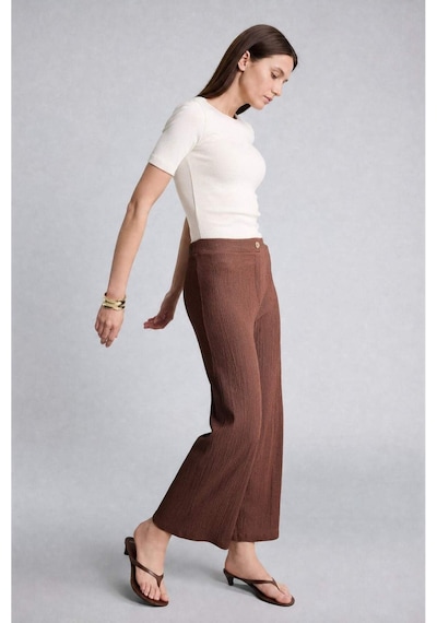 Defacto Culotte Düz Paça Bürümcük Pantolon H8605ax26hsbn330 Kahve-bn330