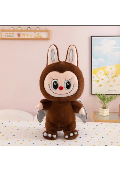 Kahverengi Dragon Labubu Peluş Oyuncak Kanatlı Kuyruklu Seri Labubu Peluş Oyuncak