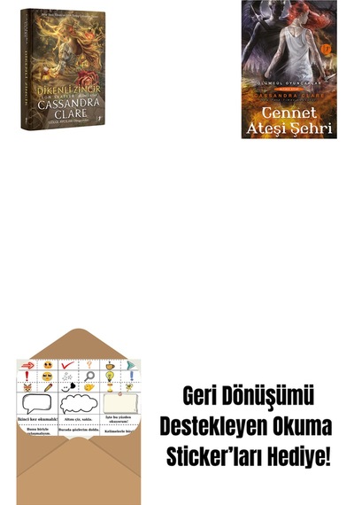Dikenli Zincir Ciltli + Cennet Ateşi Şehri + Okuma Sticker'ları
