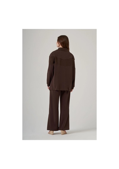 Nuss 1089 Pantolonlu Takım - Kahve