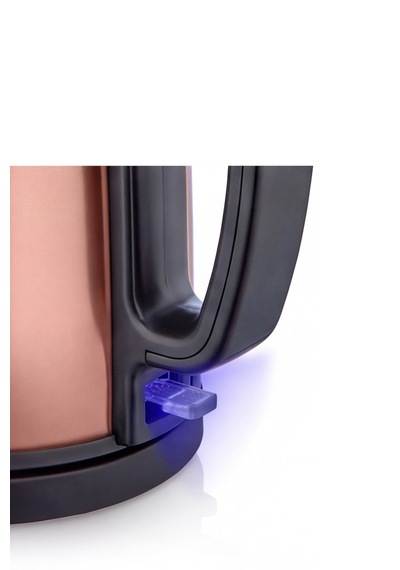 Teadem Xl Elektrikli Çay Makinesi Çaycı 2000w 1.7l Kettle 1.4l Xl Demlik 304 Paslanmaz Çelik Rose Gold