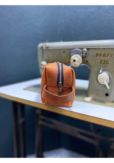 Özdemirler Deri Hakiki Crazy Deri Kiremit Unisex Seyahat Çantası, Dopp Kitt,traşlık,el Çantası Kiremit