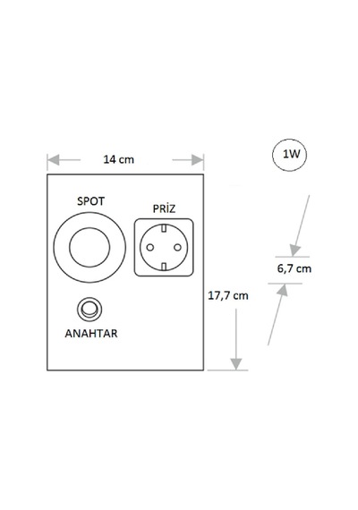 Cata Ct-5109 2w 3200k Günisigi Çift Prizli Tezgah Alti Diğer