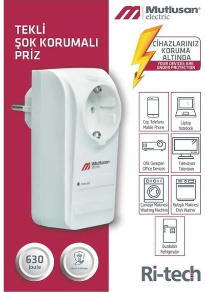 Tekli Şok Korumalı Priz 0