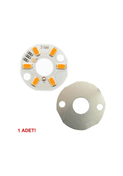 5730 5V 3W 31mm Sarı Led Modül Aluminyum Pcb 6 Led Lamba Işık