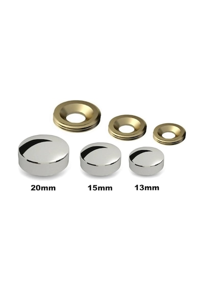 Metal Vida Kapama Zamak 15 Mm Krom 10 Adet Pk001ay00193 Renkli