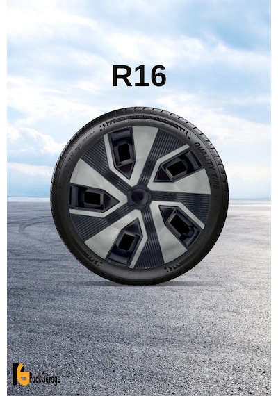 Nissan Qashqai 16'' İnç Jant Kapağı 4 Adet Siyah Füme C114