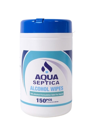 Alcohol Wipes 150 Li %70 Alkol İçerikli El Ve Yüzey Temizlik Mendili Şeffaf