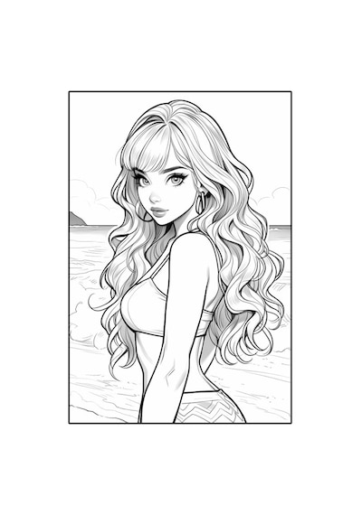 Gençler İçin Anime Boyama Kitabı 64 Tam Sayfa Boyama