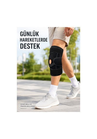 Sporcu Patella Dizliği Esnek Ligamentli Silikon Pedli Menisküs Diz Destek Bandajı