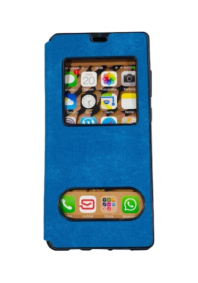 Huawei P40 Lite E Kapakli Pencereli Kilif 411145243