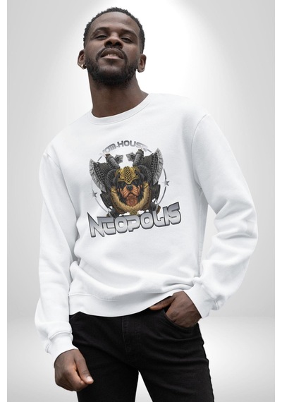 Neopolis Rottweiler Viking Unisex Beyaz Sweatshirt Beyaz