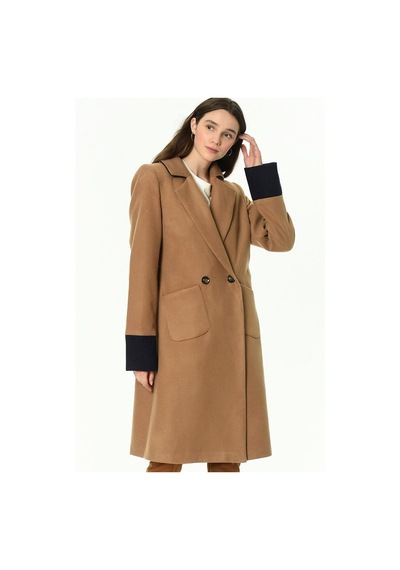 Z6640 Dewberry Bayan Palto-açık Camel-açık Camel