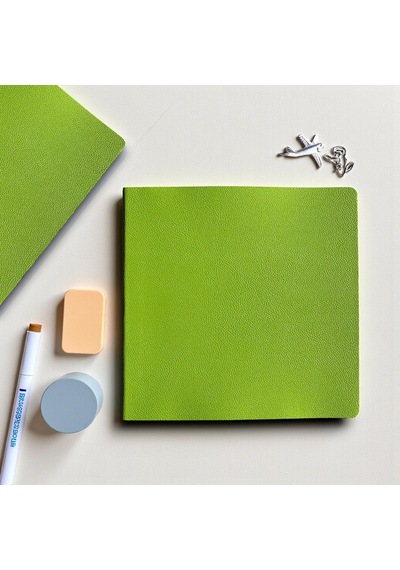 Defter, Noktalı Not Defteri Pu Deri Not Defteri 16,5x16,5 Cm, 96 Yaprak 192 Sayfa , 90 Gr Ivory Kağıt, Esnek Çok Renkli
