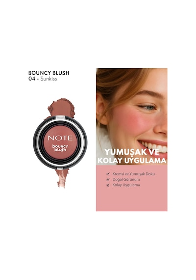 Cosmetics Bouncy Blush 04 Sunkiss Yumuşak Kremsi Allık