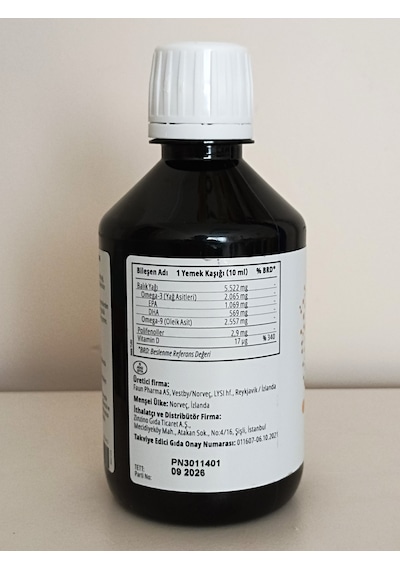 Zinzino Balanceoil Omega 3 Ve D Vitamini İçeren Portakal Limon Ve Nane Aromalı 300 Ml